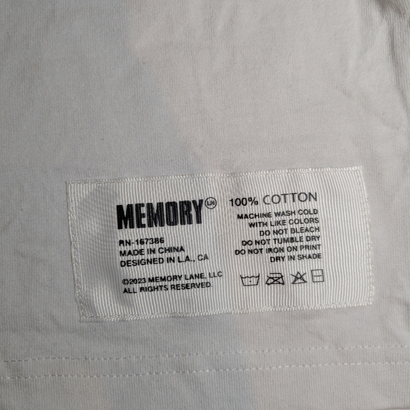 Memory Lane LA White Colorblock Flame Graphic Rider Heavy Cotton Jersey Shirt - Picture 11 of 14